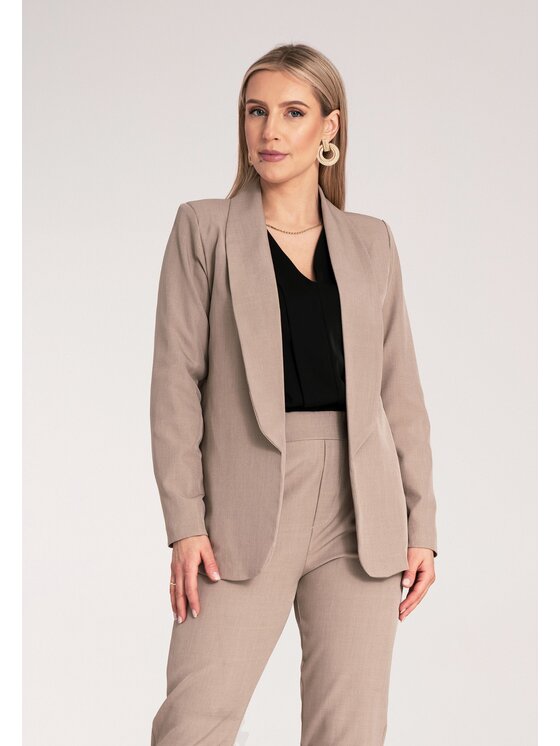 FIGL FIGL Marynarka M1175 Beżowy Regular Fit