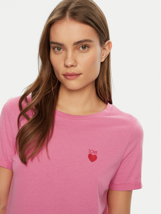 JDY JDY T-Shirt Kitty 15318845 Różowy Regular Fit