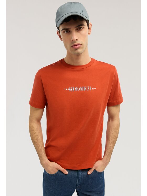 Trussardi Trussardi T-Shirt G0558000126N026 Czerwony Regular Fit