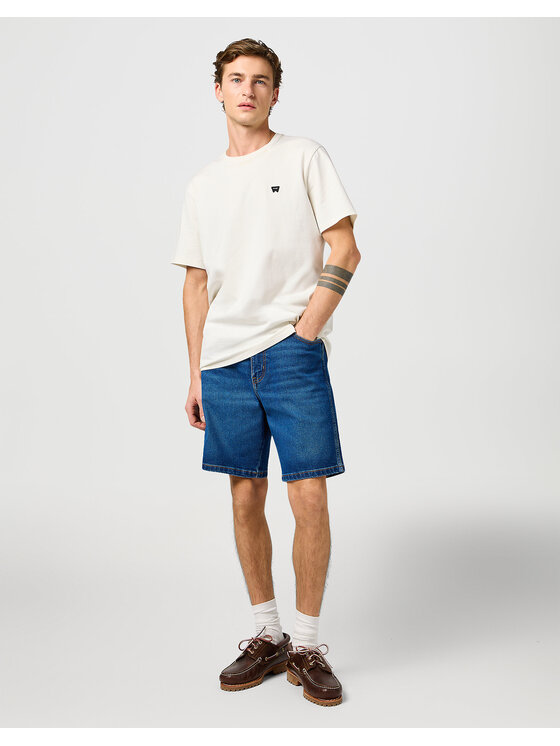 Wrangler Wrangler Szorty jeansowe FRONTIER SHORT Niebieski Regular Fit