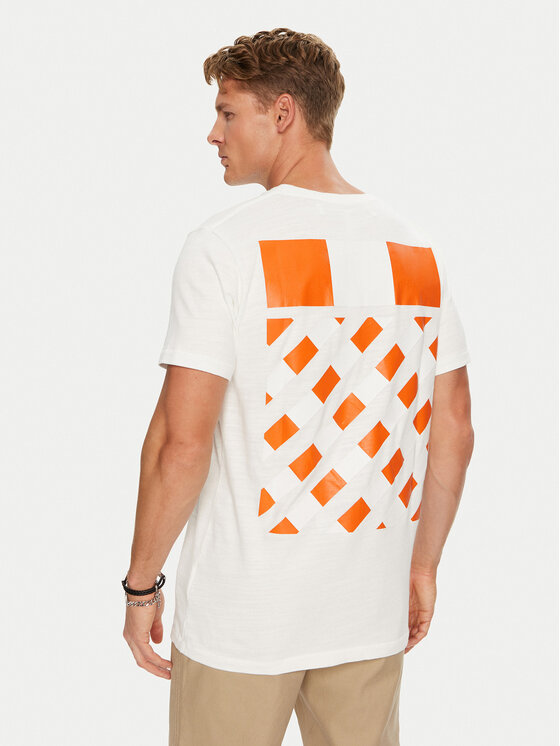 Off-White Off-White T-Shirt OMAA002G190010170188 Biały Regular Fit