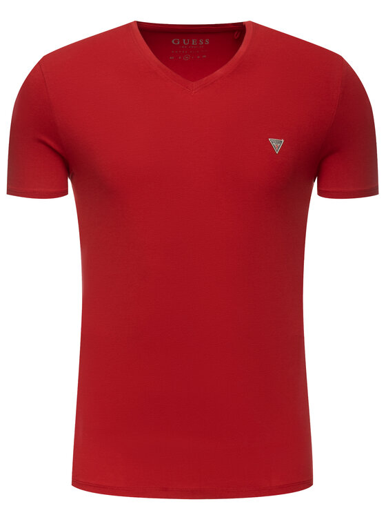 Guess Guess Marškinėliai M93I52 J1300 Raudona Slim Fit