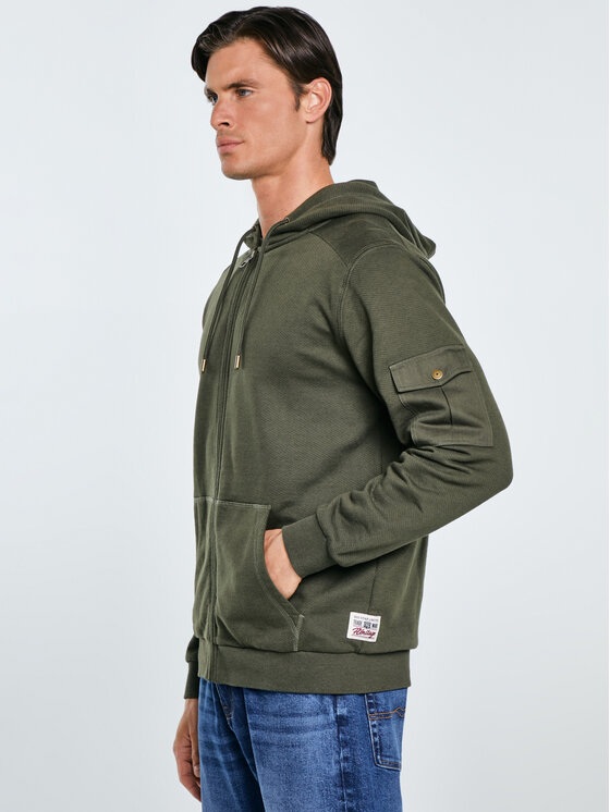 BIG STAR BIG STAR Bluza JAGMUR Zielony Basic Fit