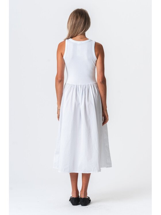 TeeShoppen TeeShoppen Sukienka codzienna 'Basic Collection' Biały Regular Fit