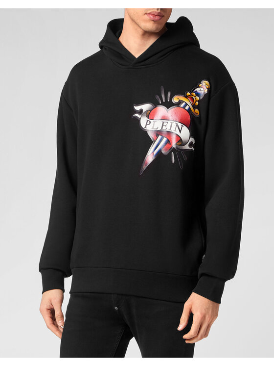 PHILIPP PLEIN PHILIPP PLEIN Mikina 1463 Černá Regular Fit