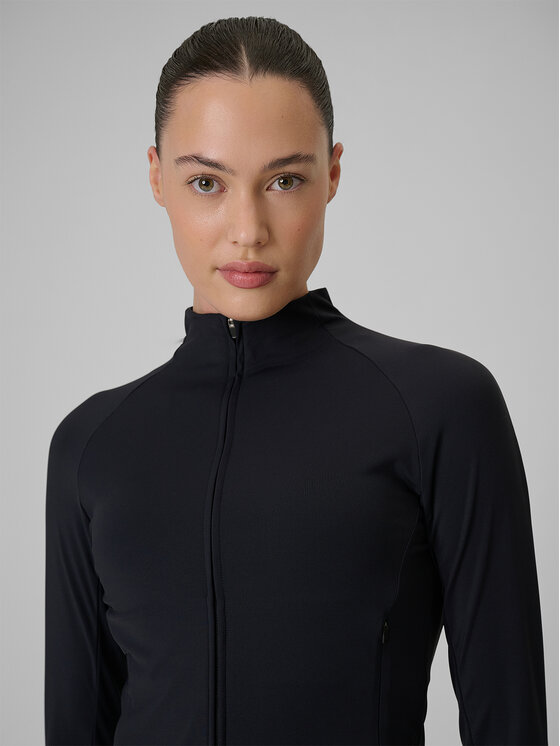 4F 4F Bluza techniczna TRAINING Czarny Slim Fit