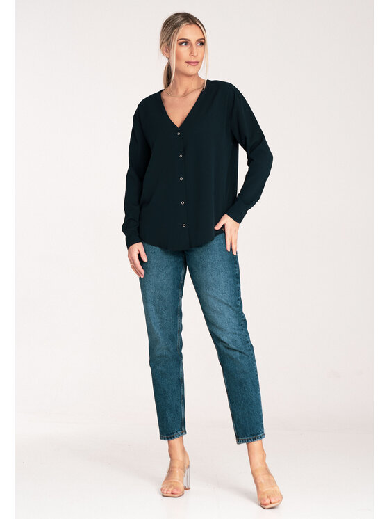 FIGL FIGL Koszula M1070 Granatowy Regular Fit