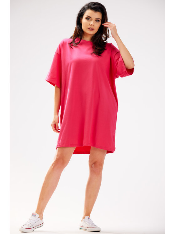 Infinite You Infinite You Sukienka M255 Fioletowy Basic Fit
