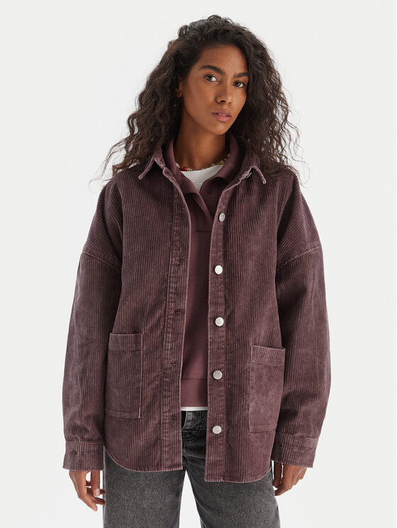 Roxy Košeľa Kick Back Washed Cord ERJWT03697 Fialová Regular Fit