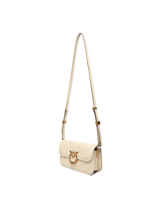 PINKO PINKO Handtasche Love Box Baguette Al 25-26 PLTT 105083 A2W2 Écru