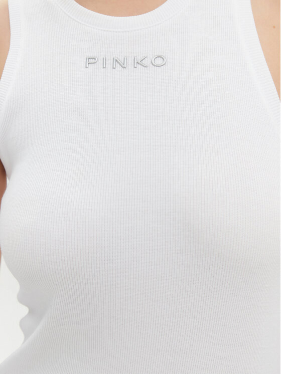 PINKO PINKO Top 100822 A2C1 Biały Regular Fit