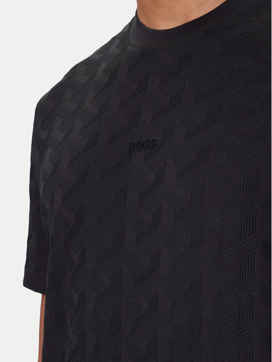 BOSS BOSS Tričko Mirror Artwork 50548649 Čierna Relaxed Fit