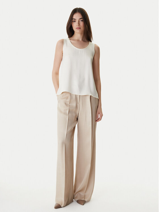 Marella Marella Текстилни панталони Emme by Marella Adito 2615131221 Бежов Straight Fit