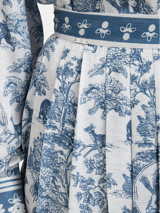 Fracomina Fracomina Plisēti svārki FS26SG2005W435K5 Gaiši zila Regular Fit