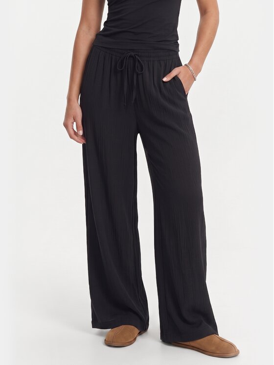 BASICLO BASICLO Spodnie materiałowe W-2359-99 Czarny Loose Fit