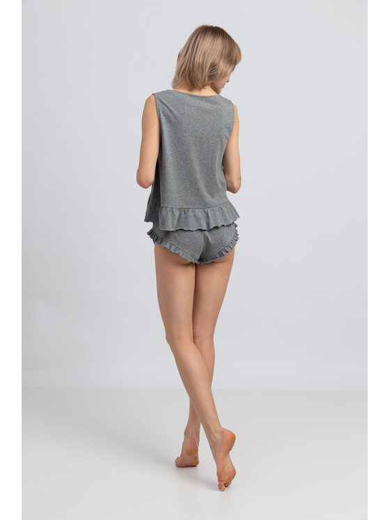 LaLupa LaLupa Koszula nocna LA052 Szary Comfortable Fit
