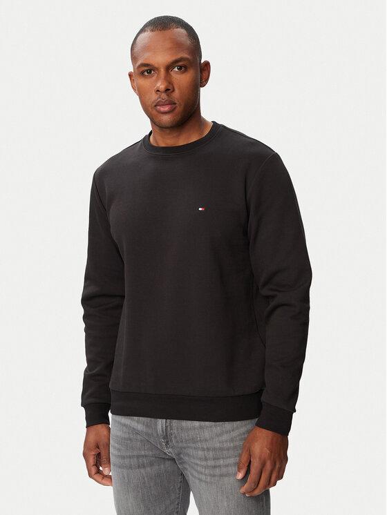 Tommy Hilfiger Pulover Essential MW0MW37241 Negru Regular Fit