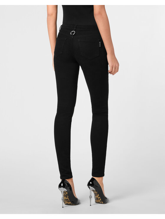 PHILIPP PLEIN PHILIPP PLEIN Jegginsy 22291 Czarny Jegging Fit