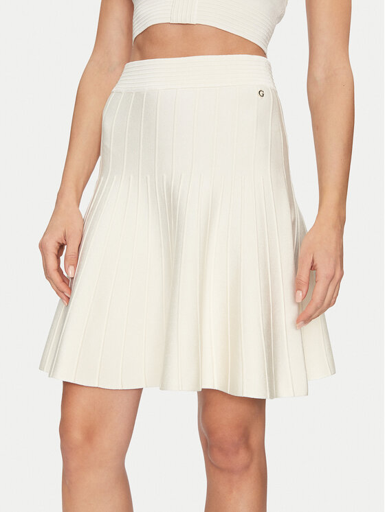 Guess Guess Miniszoknya W5GD0U Z2XY0 Fehér Regular Fit