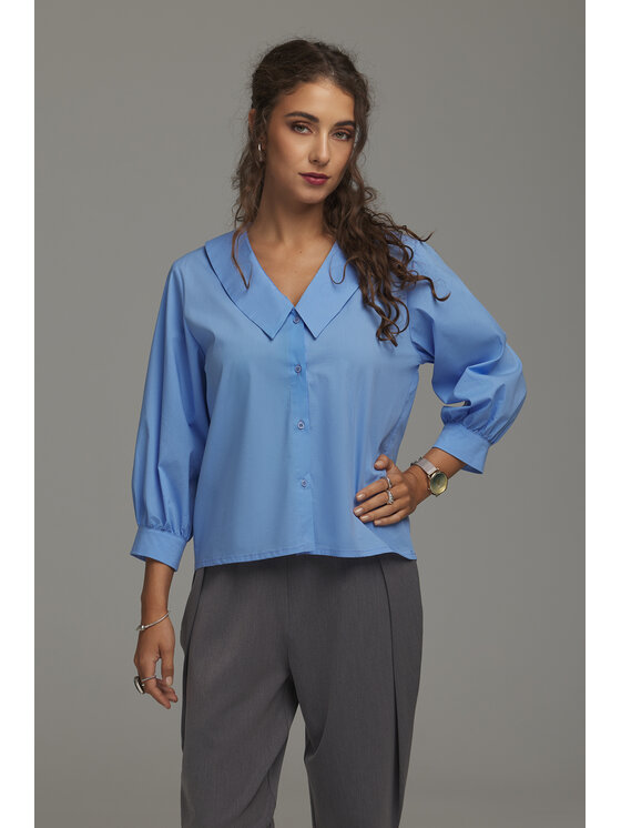 NIFE NIFE Koszula K99 Niebieski jasny Relaxed Fit