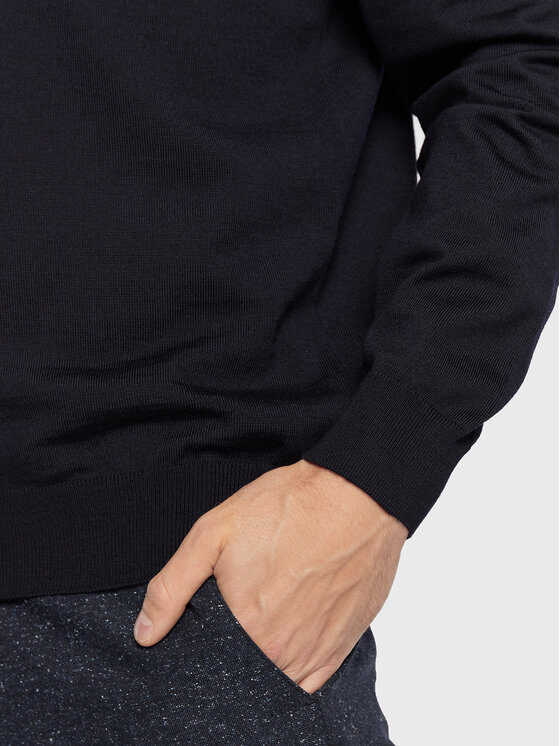 BOSS Boss Megztinis Baram-L 50476363 Tamsiai mėlyna Slim Fit