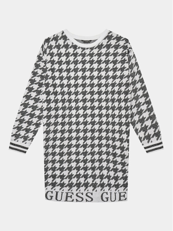 Guess Úpletové šaty J3BK04 Z3AH0 Biela Regular Fit
