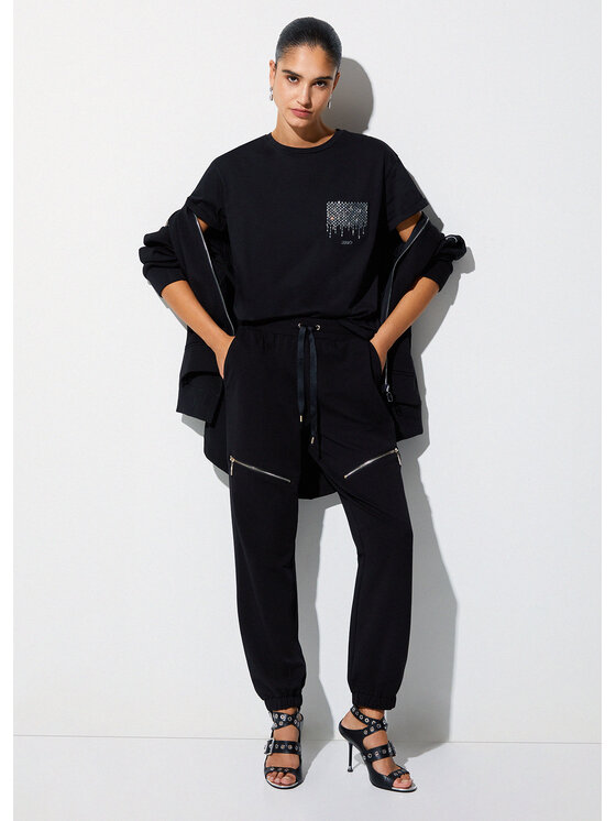 Liu Jo Liu Jo Spodnie materiałowe TA6194FS09022222 Czarny Regular Fit