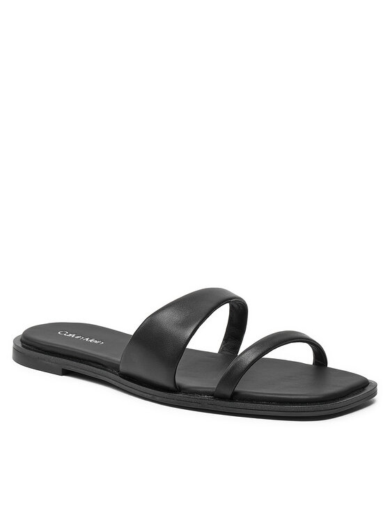 Calvin Klein Calvin Klein Iešļūcenes Flat Slide Lth HW0HW02071 Melns