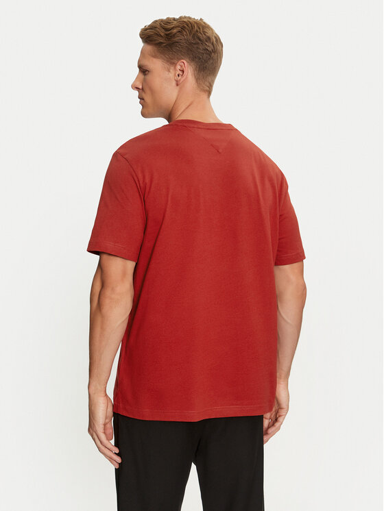 Tommy Hilfiger Tommy Hilfiger T-Shirt Essential MW0MW37267 Czerwony Regular Fit