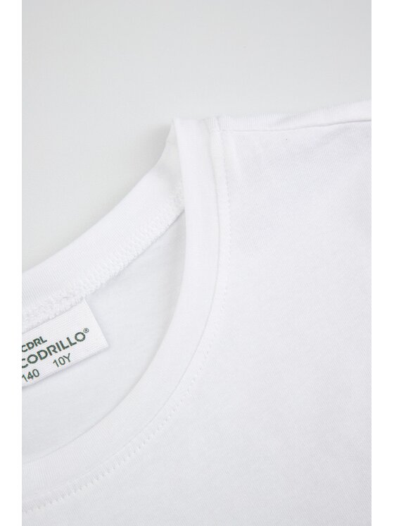 Coccodrillo Coccodrillo T-Shirt WC6143211VGA-001 Biały Regular Fit