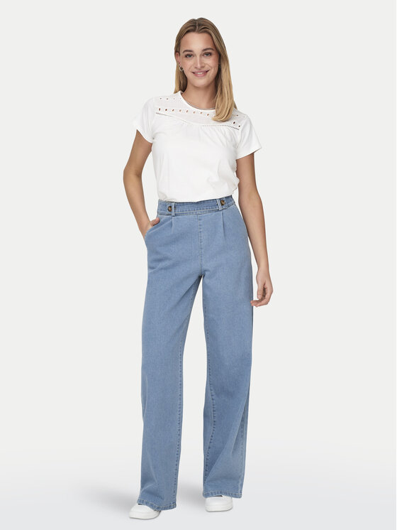 JDY JDY Traperice Geggo 15320844 Svijetloplava Wide Leg