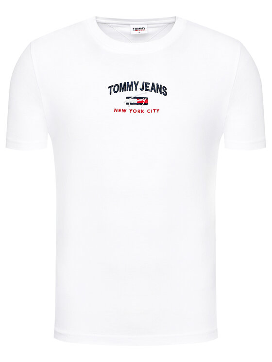 Tommy Jeans Marškinėliai Timeless Tommy Script DM0DM10620 Balta Regular Fit  • Modivo.lt