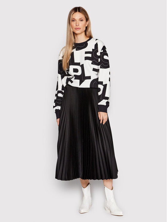 Felpa Logo FSWE25003K Nero Relaxed Fit