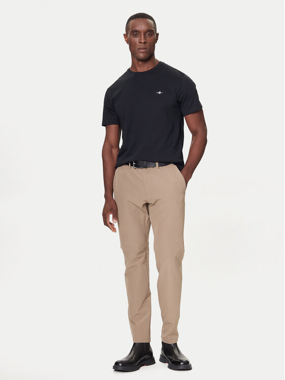 Gant Gant Marškinėliai 2004080 Juoda Regular Fit