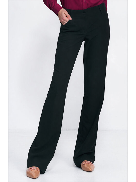 NIFE NIFE Spodnie materiałowe SD149 Czarny Bootcut Fit