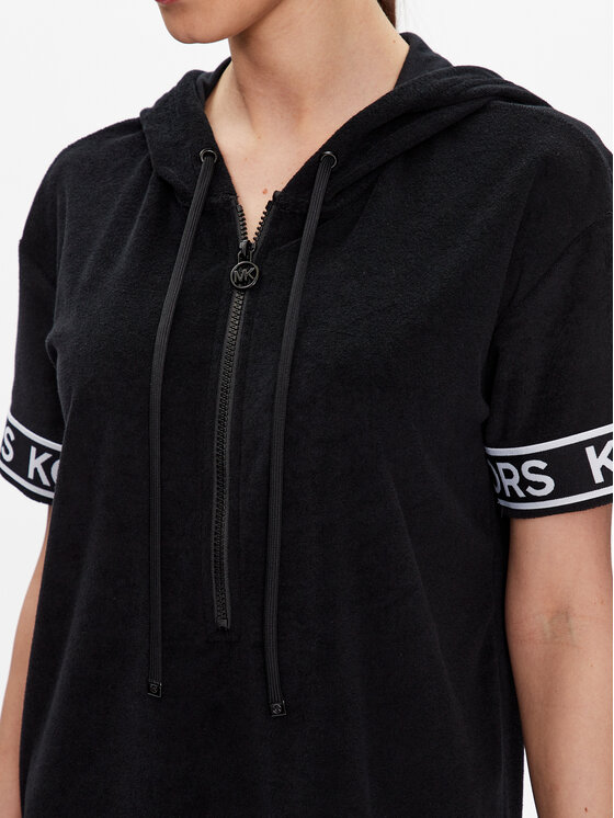 MICHAEL Michael Kors MICHAEL Michael Kors Φόρεμα παραλίας Logo Terry MM2M650 Μαύρο Slim Fit