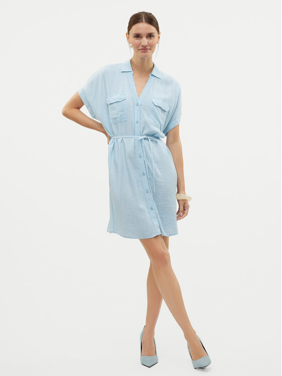 Vero Moda Vero Moda Letné šaty Linn 10323027 Modrá Relaxed Fit