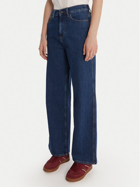 Tommy Jeans Blugi Claire DW0DW22438 Bleumarin Wide Leg