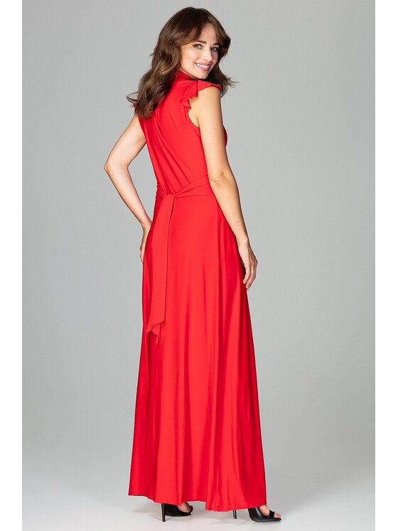 Lenitif Lenitif Vestito K486 Rosso Regular Fit