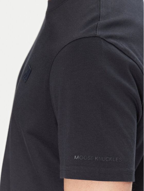 Moose Knuckles Moose Knuckles T-Shirt Duluth M15MT759 Granatowy Regular Fit