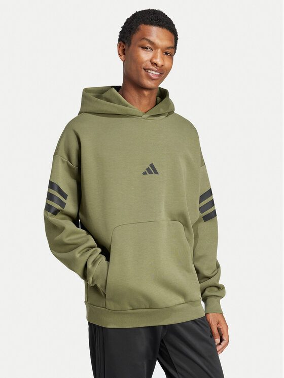 adidas adidas Pulóver Future Icons 3-Stripes JD4856 Zöld Regular Fit