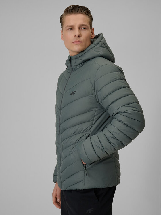 4F 4F Kurtka puchowa EVERYDAY ACTIVE Zielony jasny Regular Fit