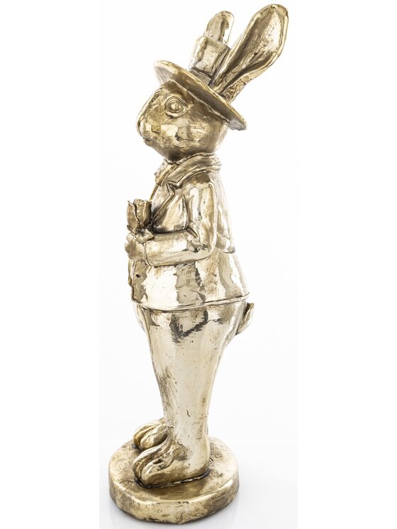 MIAhome MIAhome Figurka królik MALJUNA-5 z różą Złoty