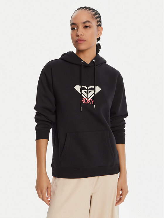 Roxy Bluza ERJFT05020 Czarny Regular Fit