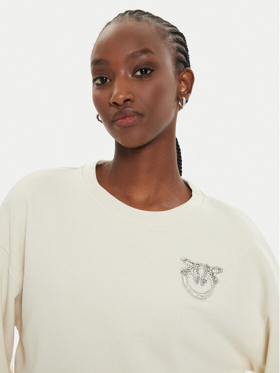 PINKO Pinko Felpa Ceresole Maglia 102827 A24F Écru Regular Fit