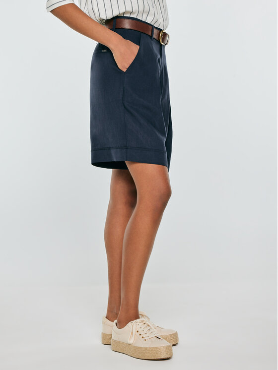 BIG STAR BIG STAR Szorty materiałowe MARYLIANA Granatowy Wide Fit