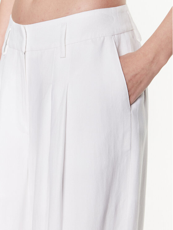 Herskind Herskind Medžiaginės kelnės Lotus 4729840 Balta Regular Fit