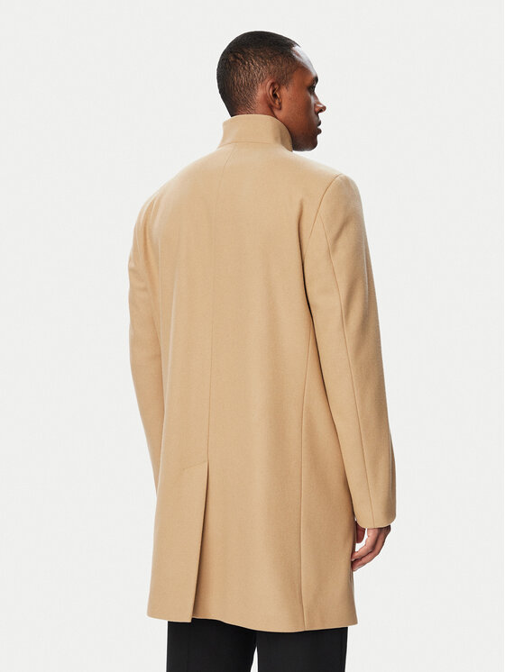 HUGO HUGO Wollmantel 50569223 Beige Regular Fit