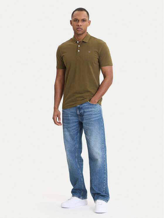 Napapijri Napapijri Polo Ealis NP0A4H8B Zelena Regular Fit