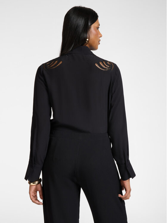 Elena Mirò Elena Mirò Koszula 5189P000273N033 Czarny Regular Fit